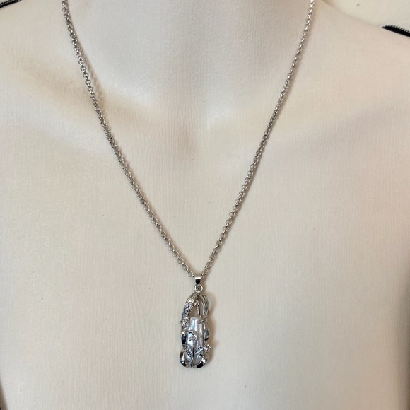Vintage Encased Biwa Pearls Pendant w/18in Sterling-925 Chain Necklace - Picture 10 of 12